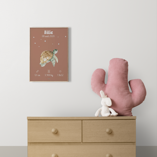 Poster naissance personnalise chambre enfant