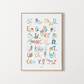 poster alfabetico per la cameretta dei bambini
